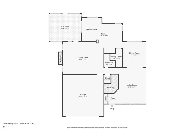 1,850/Mo, 2328 Torrington Ln Charlotte, NC 28262 Floorplan View