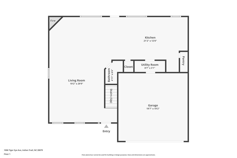 2,140/Mo, 1006 Tiger Eye Ave Indian Trail, NC 28079 Floor Plan View
