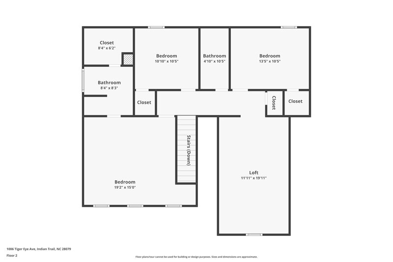 2,140/Mo, 1006 Tiger Eye Ave Indian Trail, NC 28079 Floor Plan View 2