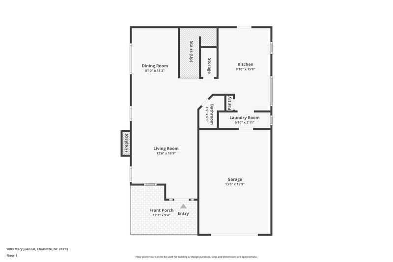 1,785/Mo, 9603 Mary Juan Ln Charlotte, NC 28213 Floor Plan View