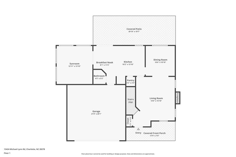 2,215/Mo, 13424 Michael Lynn Rd Charlotte, NC 28278 Floor Plan View