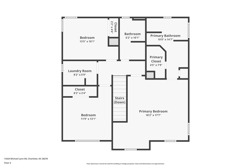 2,215/Mo, 13424 Michael Lynn Rd Charlotte, NC 28278 Floor Plan View 2