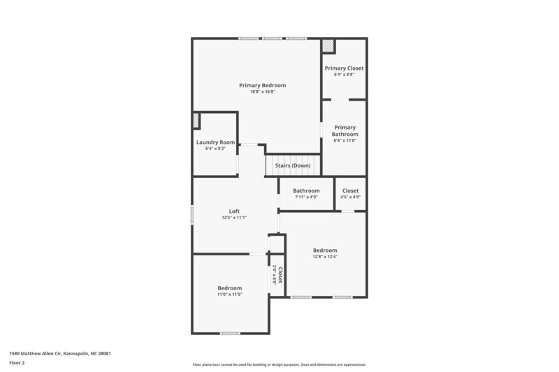 2,035/Mo, 1589 Matthew Allen Cir Kannapolis, NC 28081 Floorplan View 2
