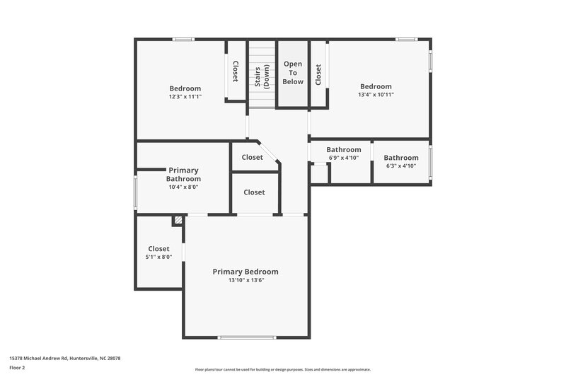 2,290/Mo, 15378 Michael Andrew Rd Huntersville, NC 28078 Floor Plan View 2