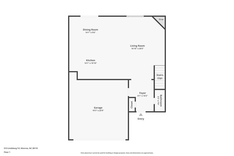 1,990/Mo, 513 Lindsborg Trl Monroe, NC 28110 Floor Plan View