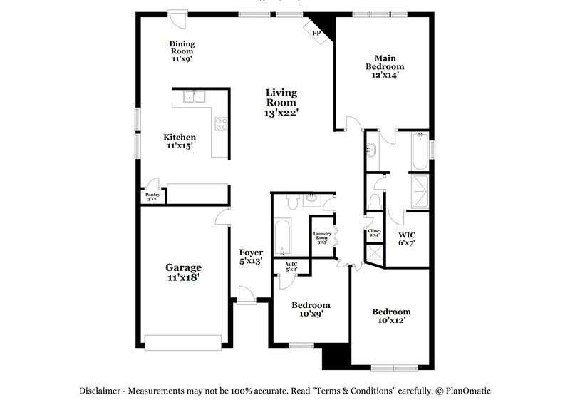 2,025/Mo, 3976 Griers Fork Dr Charlotte, NC 28273 Floorplan View