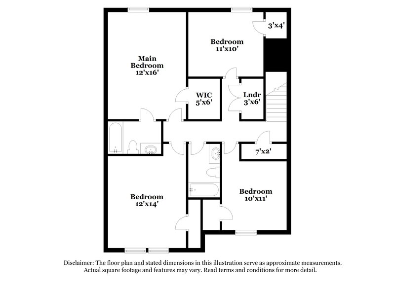 1,700/Mo, 1132 Ballina Way Charlotte, NC 28214 Floor Plan View 2