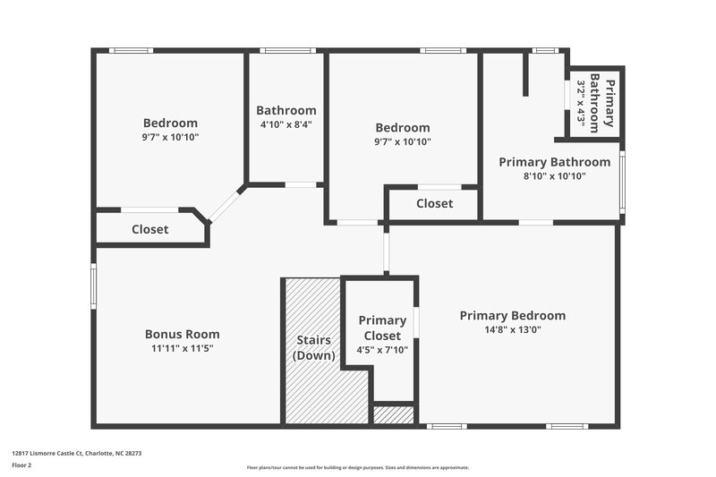 2,060/Mo, 12817 Lismorre Castle Ct Charlotte, NC 28273 Floor Plan View 2