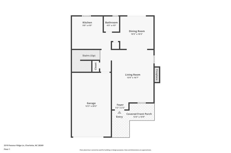 1,990/Mo, 3319 Passour Ridge Ln Charlotte, NC 28269 Floor Plan View
