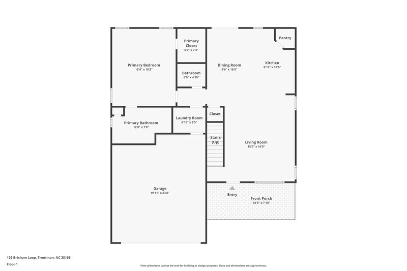 1,925/Mo, 126 Brixham Loop Troutman, NC 28166 Floor Plan View