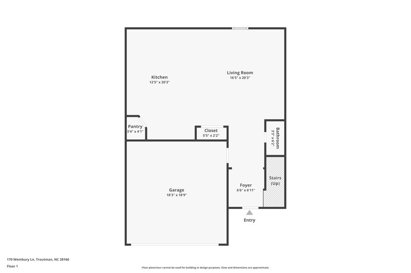 1,860/Mo, 170 Wembury Ln Troutman, NC 28166 Floor Plan View