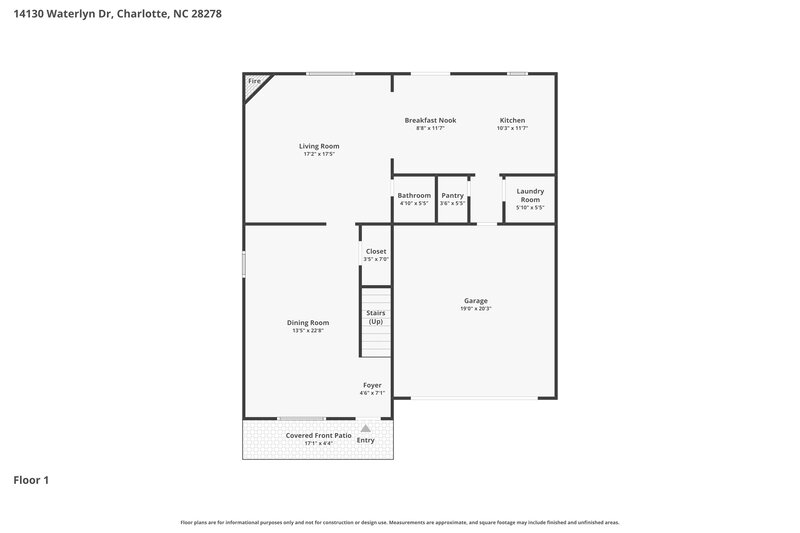 2,355/Mo, 14130 Waterlyn Dr Charlotte, NC 28278 Floor Plan View