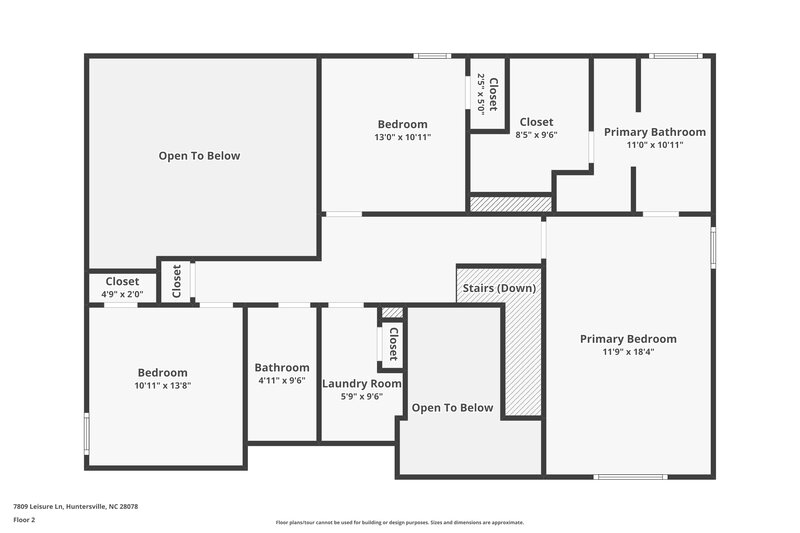 2,000/Mo, 7809 Leisure Ln Huntersville, NC 28078 Floorplan View 2