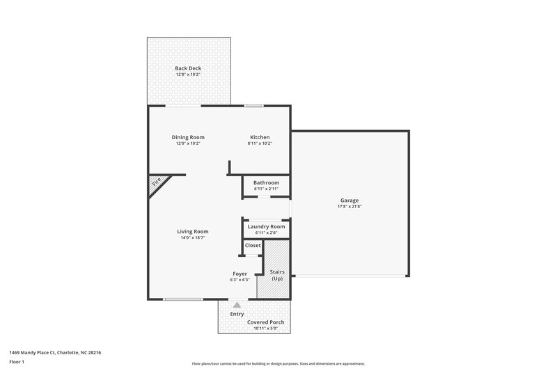 1,860/Mo, 1469 Mandy Place Ct Charlotte, NC 28216 Floor Plan View