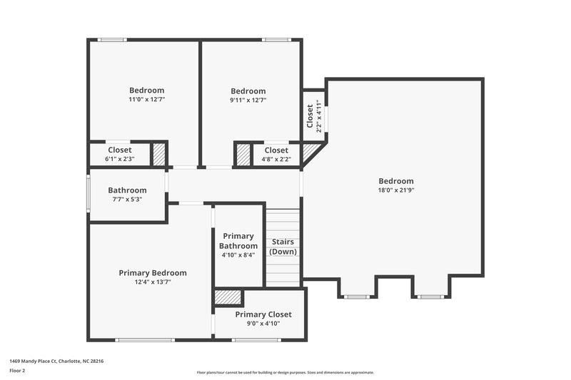 1,860/Mo, 1469 Mandy Place Ct Charlotte, NC 28216 Floor Plan View 2