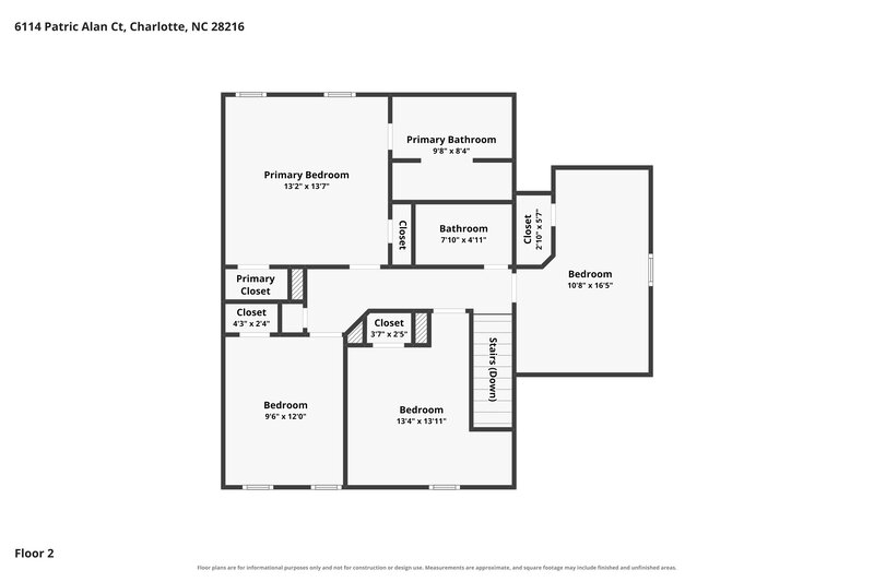 1,860/Mo, 6114 Patric Alan Ct Charlotte, NC 28216 Floorplan View 2