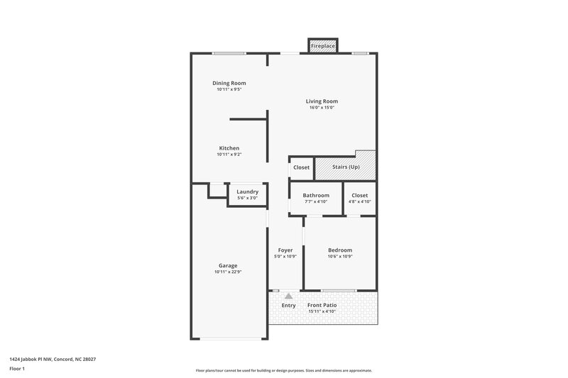 1,870/Mo, 1424 Jabbok Pl NW Concord, NC 28027 Floorplan View