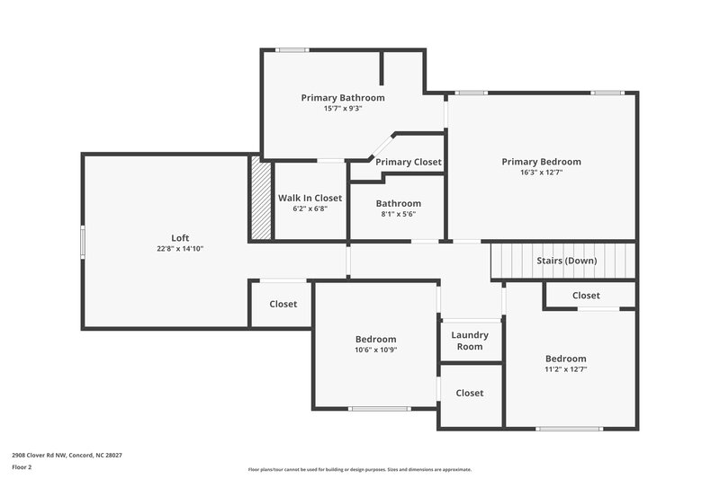 2,410/Mo, 2908 Clover Rd NW Concord, NC 28027 Floor Plan View 2