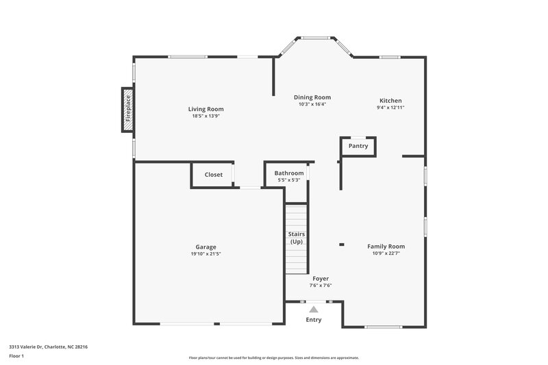 2,065/Mo, 3313 Valerie Dr Charlotte, NC 28216 Floor Plan View