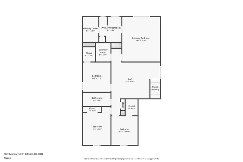 2,415/Mo, 1639 Swallow Tail Dr Belmont, NC 28012 Floor Plan View 2