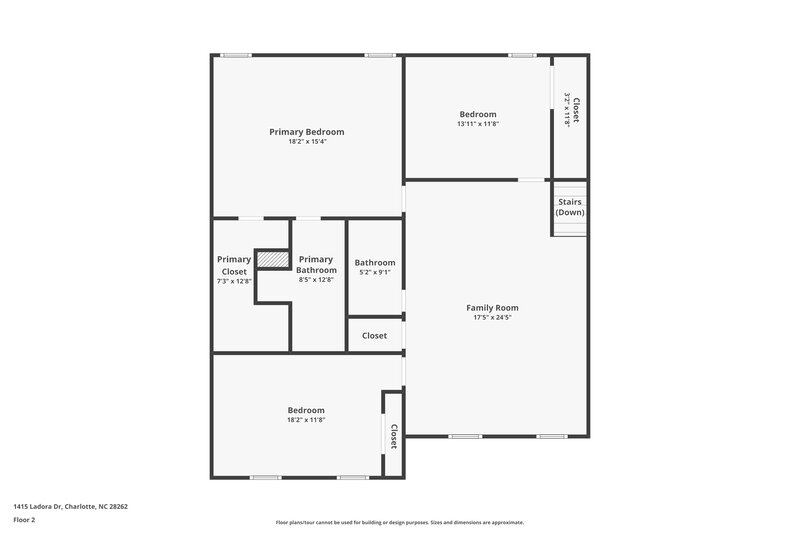 2,280/Mo, 1415 Ladora Dr Charlotte, NC 28262 Floorplan View 2