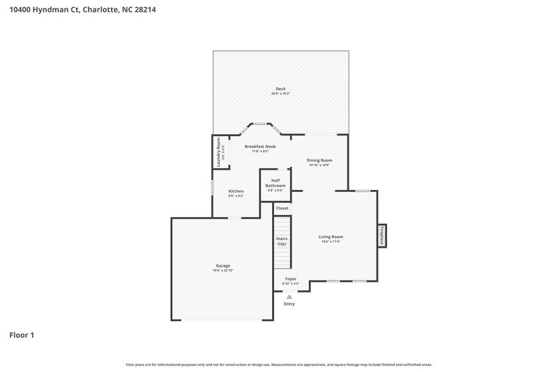 2,070/Mo, 10400 Hyndman Ct Charlotte, NC 28214 Floor Plan View