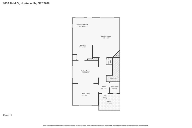 2,370/Mo, 9733 Tidal Ct Huntersville, NC 28078 Floor Plan View