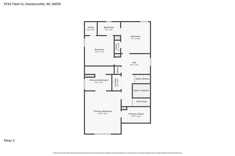 2,370/Mo, 9733 Tidal Ct Huntersville, NC 28078 Floor Plan View 2
