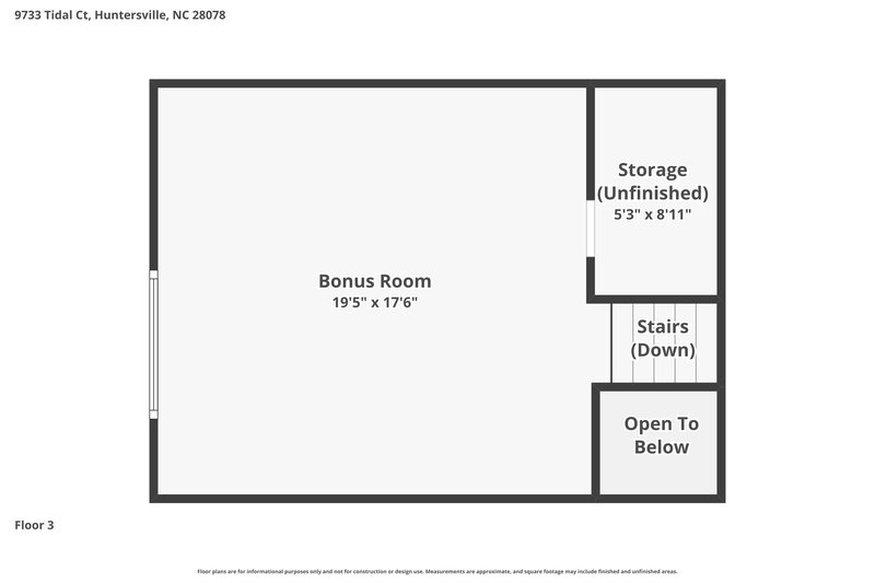 2,370/Mo, 9733 Tidal Ct Huntersville, NC 28078 Floor Plan View 3