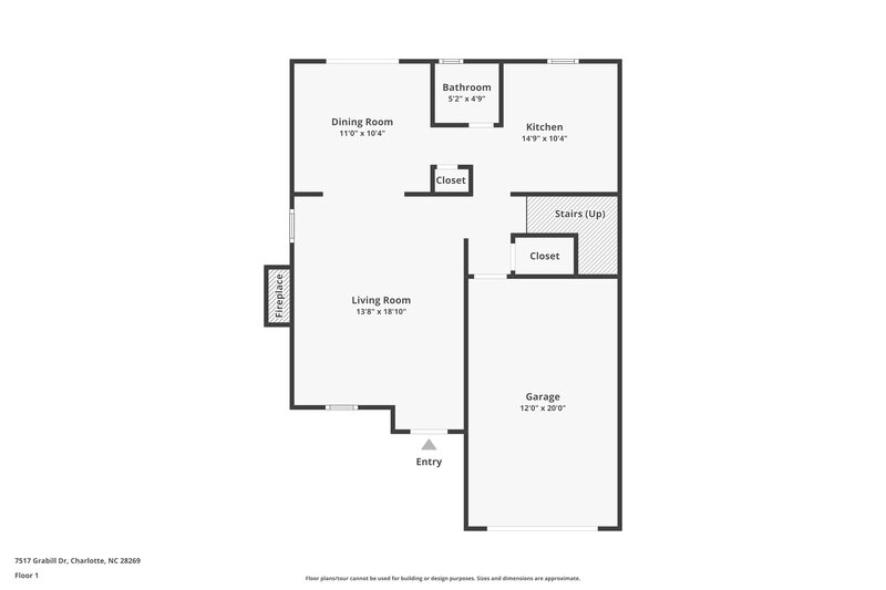 2,630/Mo, 7517 Grabill Dr Charlotte, NC 28269 Floor Plan View 2