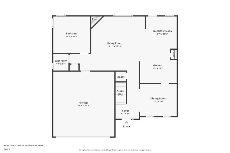 2,195/Mo, 16043 Stuarts Draft Ct Charlotte, NC 28278 Floor Plan View