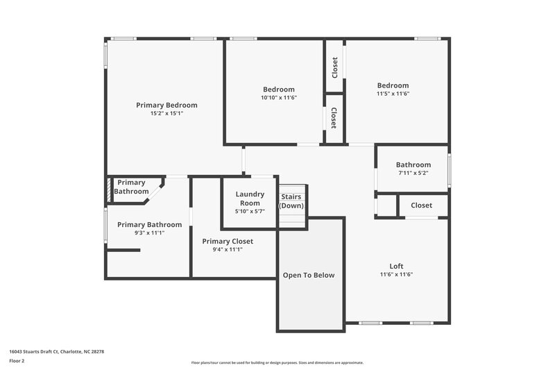 2,195/Mo, 16043 Stuarts Draft Ct Charlotte, NC 28278 Floor Plan View 2