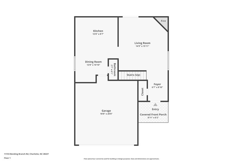 1,855/Mo, 11723 Bending Branch Rd Charlotte, NC 28227 Floor Plan View
