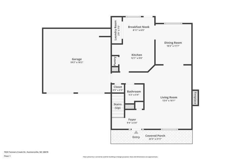 2,130/Mo, 7033 Tanners Creek Dr Huntersville, NC 28078 Floor Plan View
