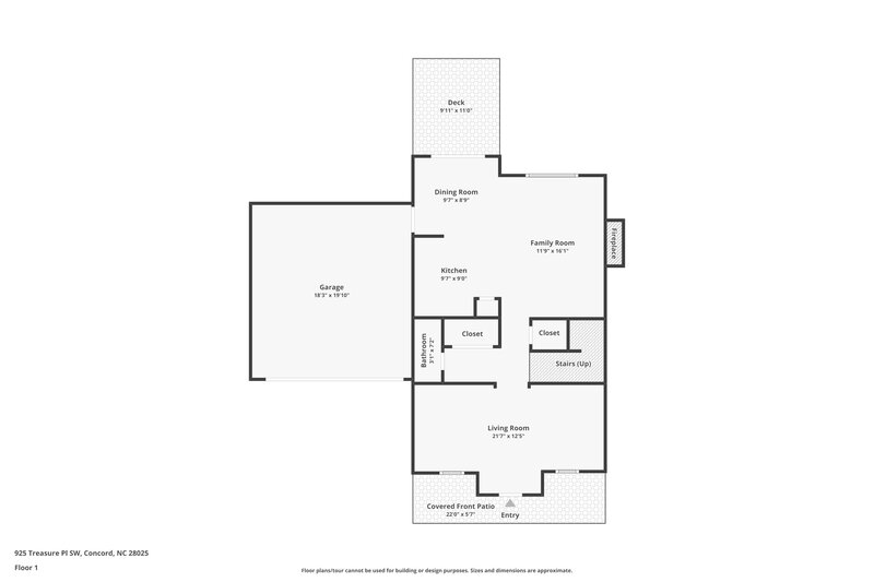 1,920/Mo, 925 Treasure Pl SW Concord, NC 28025 Floorplan View