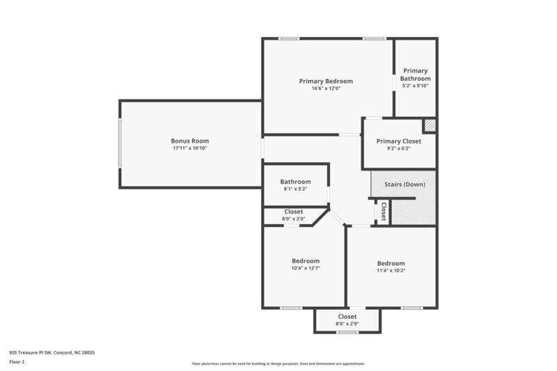 1,920/Mo, 925 Treasure Pl SW Concord, NC 28025 Floorplan View 2