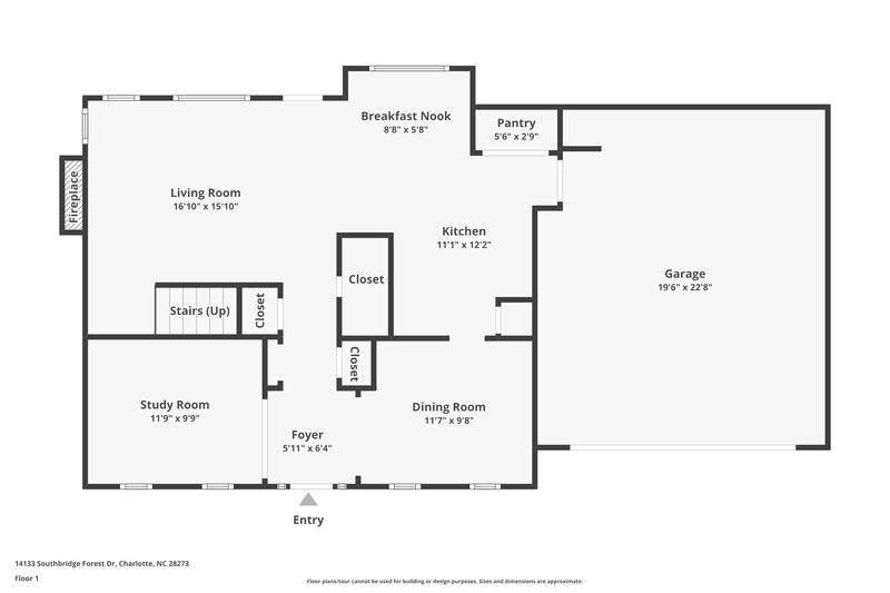 2,180/Mo, 14133 Southbridge Forest Dr Charlotte, NC 28273 Floor Plan View