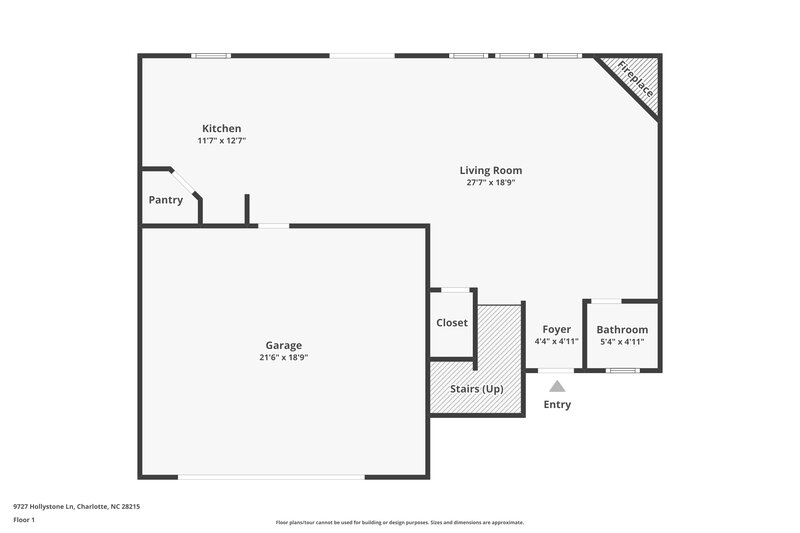 1,950/Mo, 9727 Hollystone Ln Charlotte, NC 28215 Floor Plan View