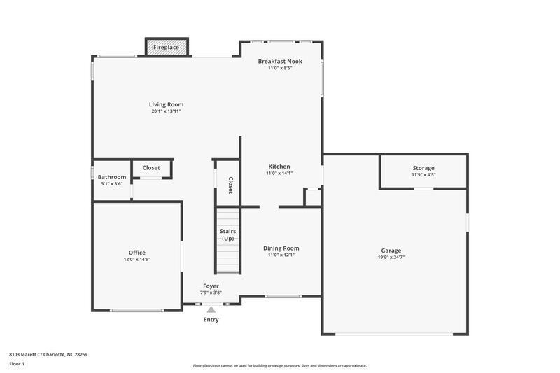 2,340/Mo, 8103 Marett Ct Charlotte, NC 28269 Floor Plan View