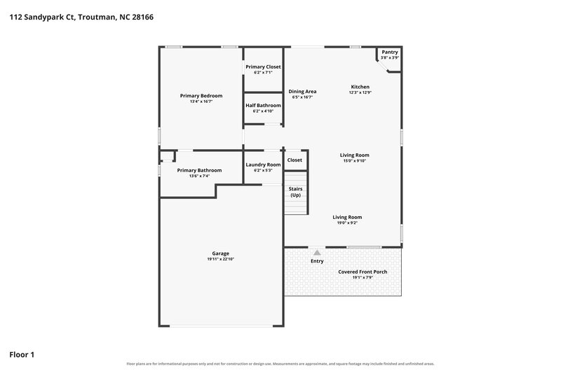 1,965/Mo, 112 Sandypark Ct Troutman, NC 28166 Floor Plan View