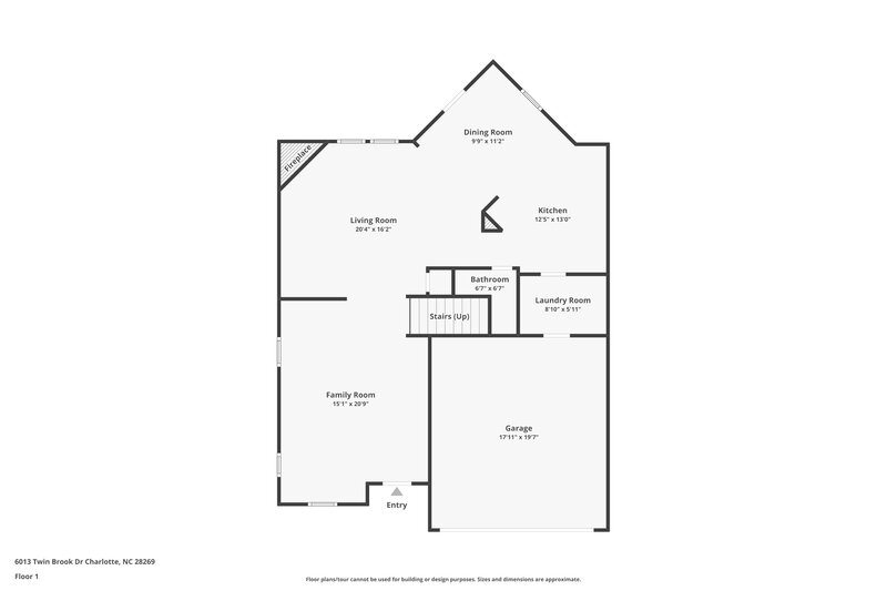 1,800/Mo, 6013 Twin Brook Dr Charlotte, NC 28269 Floor Plan View