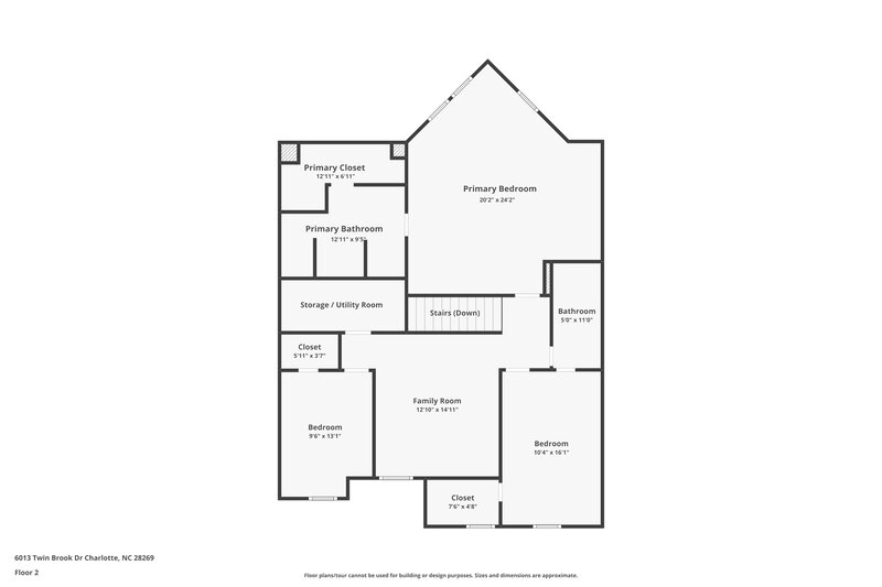 1,800/Mo, 6013 Twin Brook Dr Charlotte, NC 28269 Floor Plan View 2