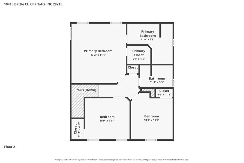 1,900/Mo, 10415 Battle Ct Charlotte, NC 28215 Floor Plan View 2