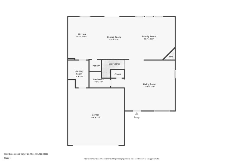 1,925/Mo, 7733 Brookwood Valley Ln Mint Hill, NC 28227 Floor Plan View