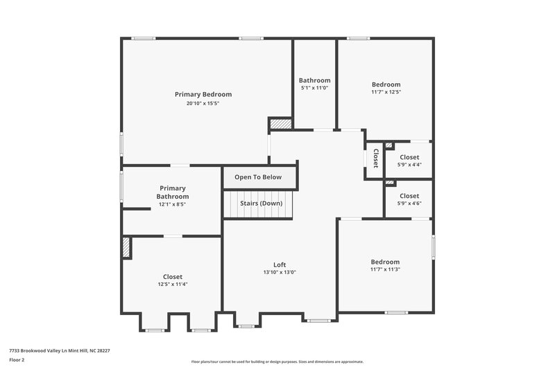 1,925/Mo, 7733 Brookwood Valley Ln Mint Hill, NC 28227 Floor Plan View 2