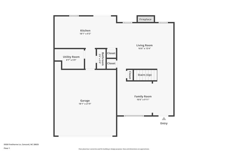 1,980/Mo, 5938 Firethorne Ln Concord, NC 28025 Floor Plan View