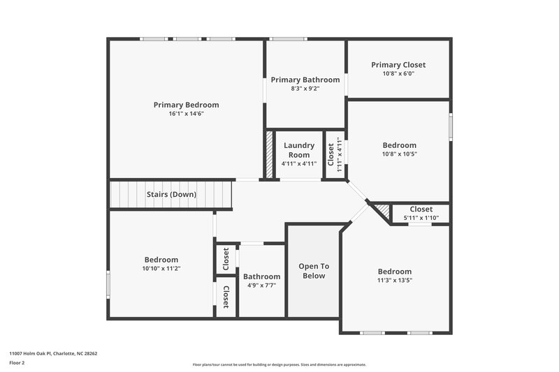 2,305/Mo, 11007 Holm Oak Pl Charlotte, NC 28262 Floor Plan View 2