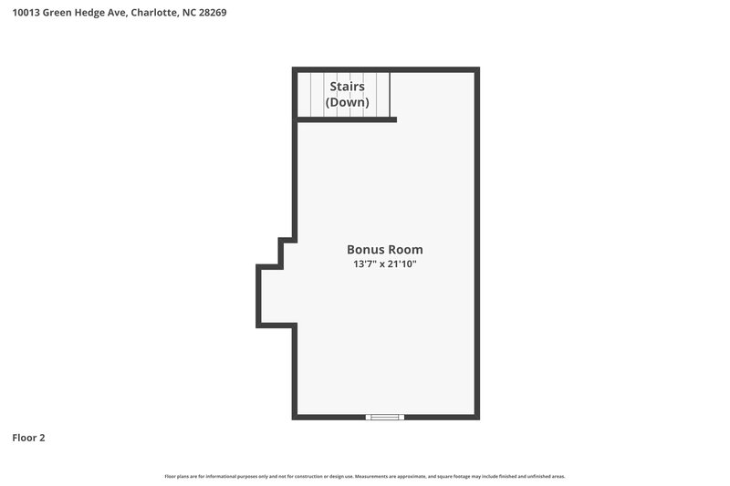 1,915/Mo, 10013 Green Hedge Ave Charlotte, NC 28269 Floor Plan View 2