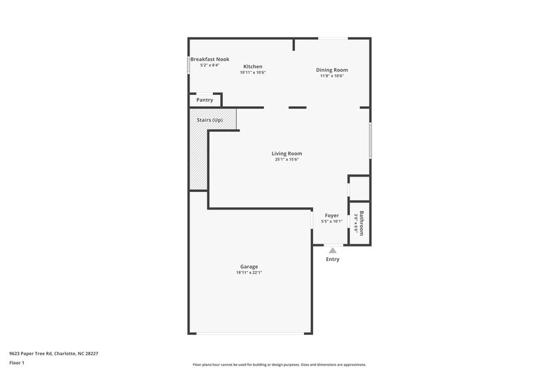 1,840/Mo, 9623 Paper Tree Rd Charlotte, NC 28227 Floor Plan View 2
