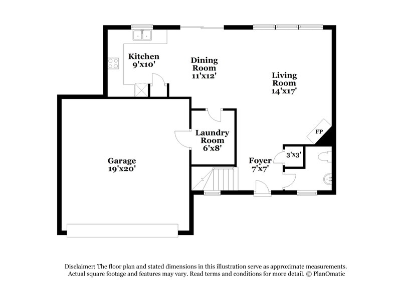 1,925/Mo, 6822 Chieftain Dr Charlotte, NC 28216 Floorplan View
